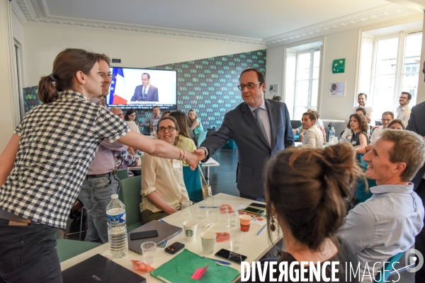 François Hollande et les projets de la fondation  La France s engage 
