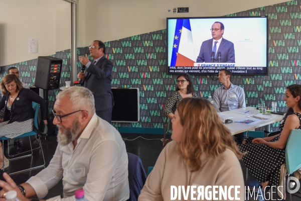 François Hollande et les projets de la fondation  La France s engage 
