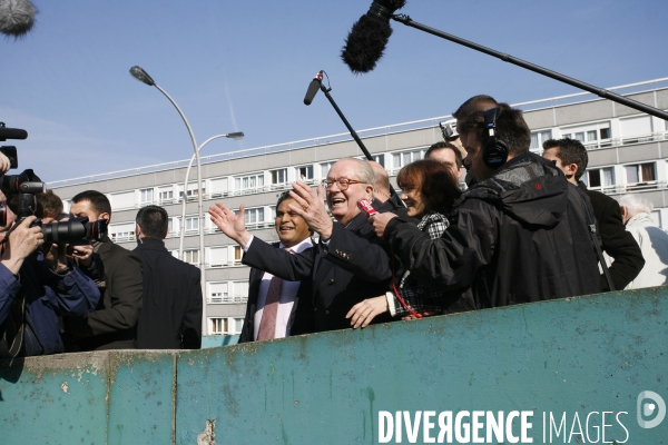 Jean Marie Le Pen en visite à Argenteuil