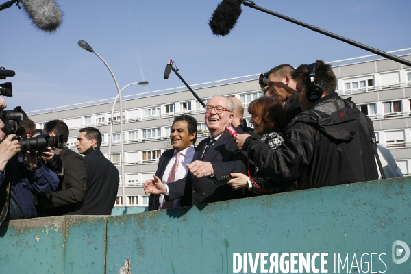 Jean Marie Le Pen en visite à Argenteuil