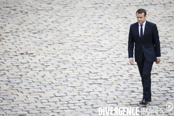 Emmanuel MACRON préside la prise d armes à l Hôtel national des Invalides Invalides