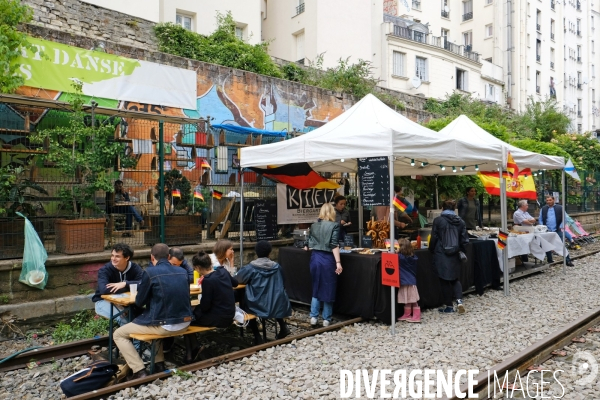 La fete aux jardins participatif du Ruisseau le long de la petite ceinture dans le 18 eme arrondissement