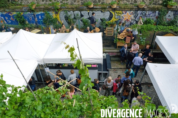 La fete aux jardins participatif du Ruisseau le long de la petite ceinture dans le 18 eme arrondissement