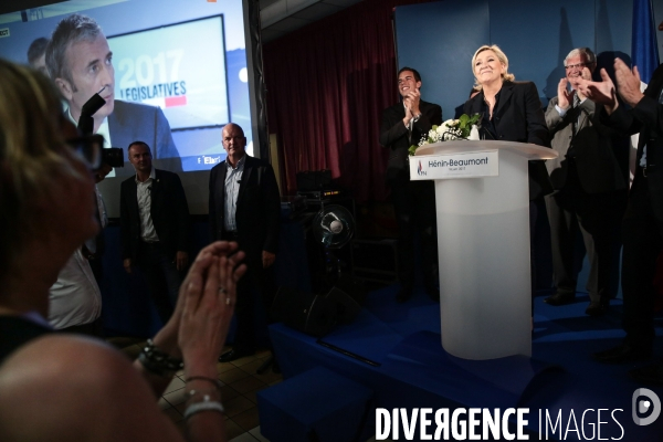 18 Juin 2017 - 2EME TOUR DE L ELECTION LEGISLATIVE - Soirée electorale du Front National