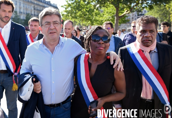 Rassemblement de la France insoumise place de la republique