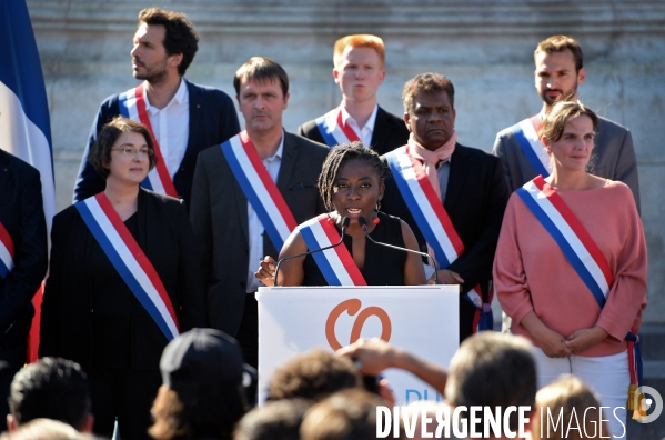 Rassemblement de la France insoumise place de la republique