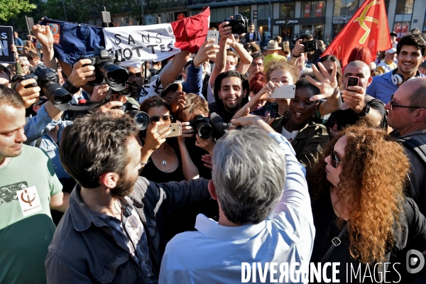 Rassemblement de la France insoumise place de la republique