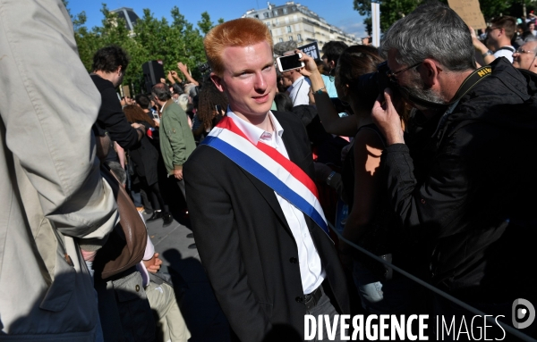 Rassemblement de la France insoumise place de la republique