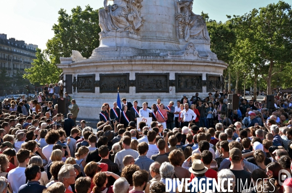 Rassemblement de la France insoumise place de la republique