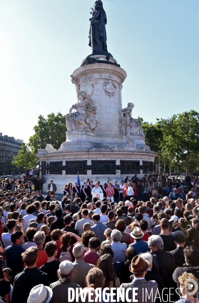 Rassemblement de la France insoumise place de la republique