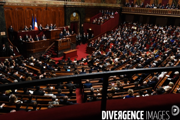 Emmanuel Macron devant le congrès à Versailles