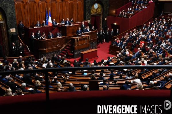 Emmanuel Macron devant le congrès à Versailles