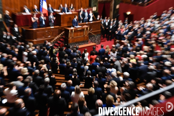 Emmanuel Macron devant le congrès à Versailles