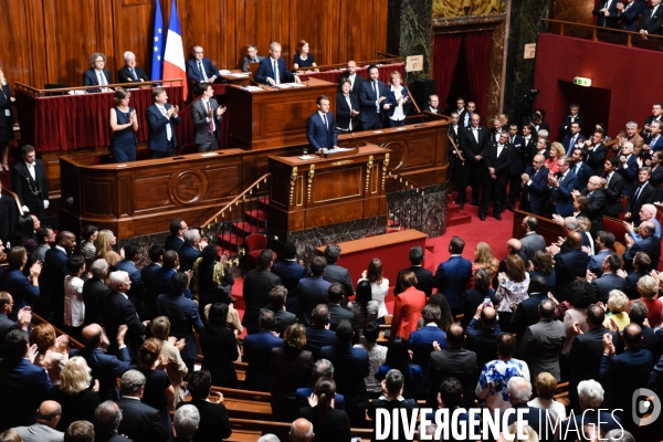 Emmanuel Macron devant le congrès à Versailles