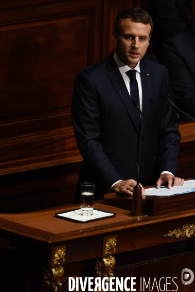 Emmanuel Macron devant le congrès à Versailles