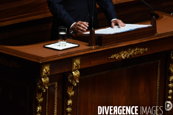 Emmanuel Macron devant le congrès à Versailles