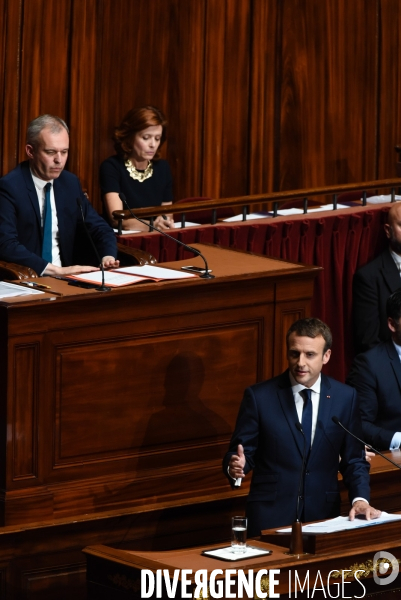 Emmanuel Macron devant le congrès à Versailles