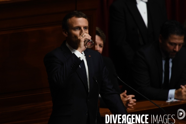 Emmanuel Macron devant le congrès à Versailles