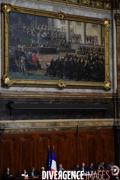 Emmanuel Macron devant le congrès à Versailles