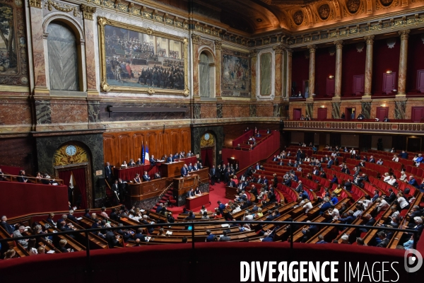 Emmanuel Macron devant le congrès à Versailles