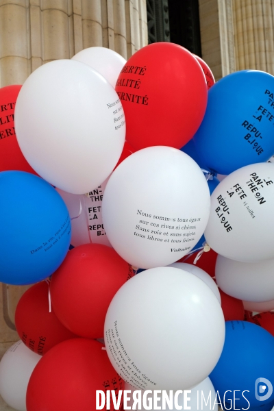 En ce jour du 14 Juillet, le Pantheon fete la Republique