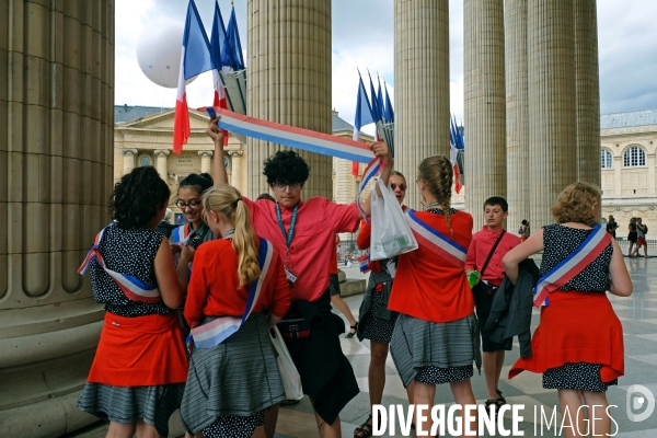 En ce jour du 14 Juillet, le Pantheon fete la Republique