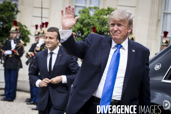 Le président américain Donald TRUMP à l Elysée