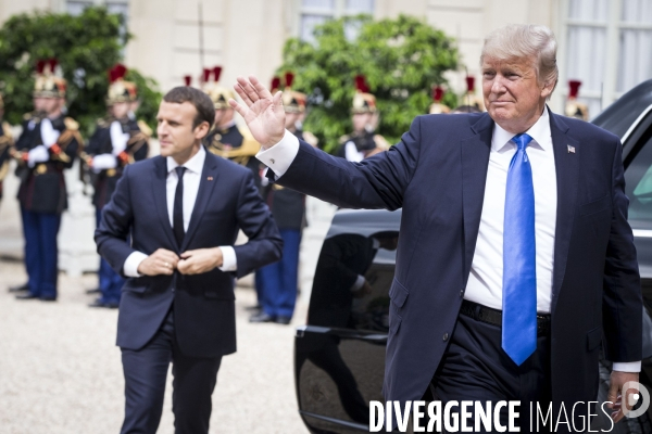 Le président américain Donald TRUMP à l Elysée