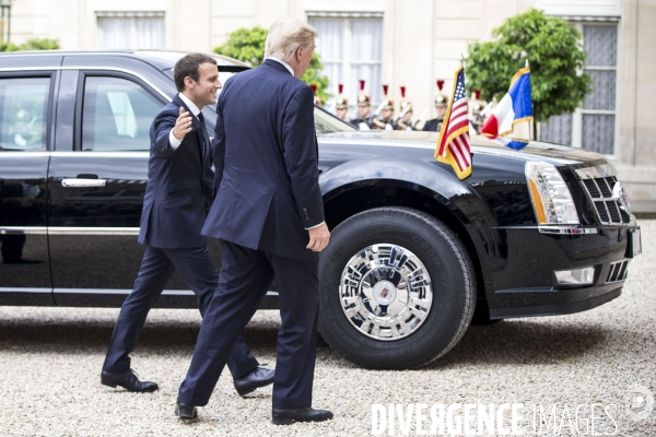 Le président américain Donald TRUMP à l Elysée