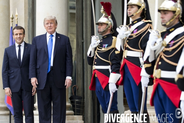 Le président américain Donald TRUMP à l Elysée