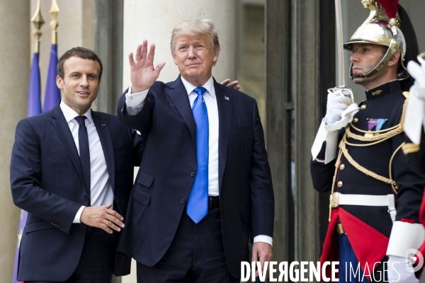 Le président américain Donald TRUMP à l Elysée