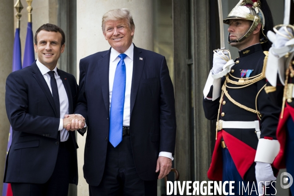 Le président américain Donald TRUMP à l Elysée