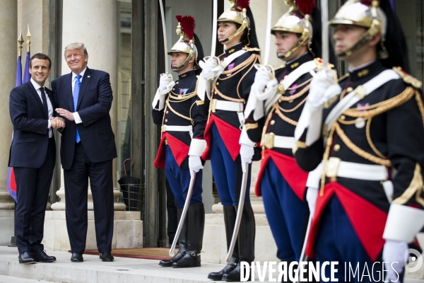 Le président américain Donald TRUMP à l Elysée