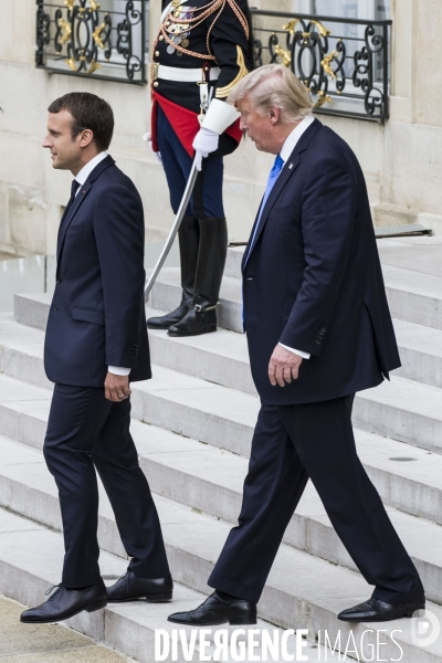 Le président américain Donald TRUMP à l Elysée