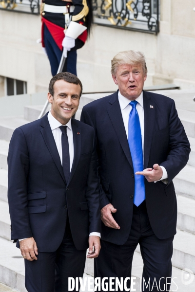 Le président américain Donald TRUMP à l Elysée