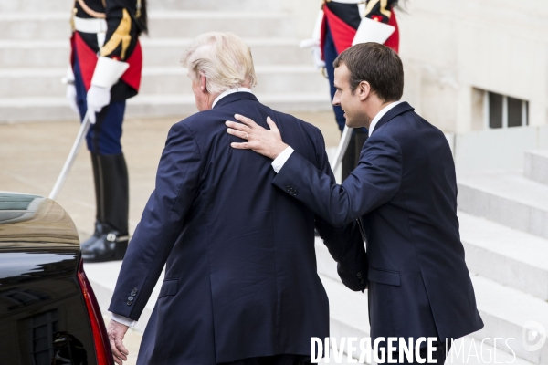 Le président américain Donald TRUMP à l Elysée