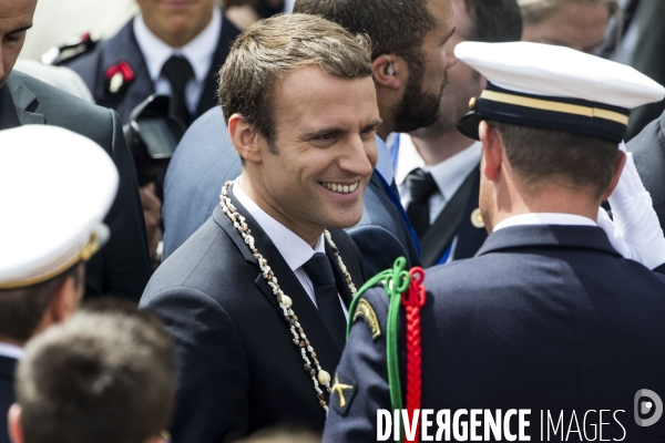 Défilé du 14 juillet sur les champs Elysées avec Emmanuel MACRON, son épouse Brigitte et Donald TRUMP et son épouse Mélania TRUMP. Défilé du 14 juillet 2017 en présence du président américain Donald TRUMP.