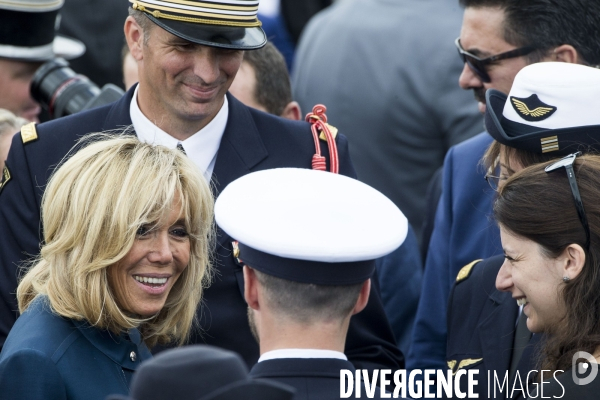 Défilé du 14 juillet sur les champs Elysées avec Emmanuel MACRON, son épouse Brigitte et Donald TRUMP et son épouse Mélania TRUMP. Défilé du 14 juillet 2017 en présence du président américain Donald TRUMP.