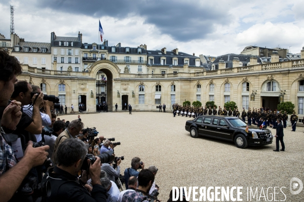 La Cadillac officielle de Donald TRUMP à l Elysée