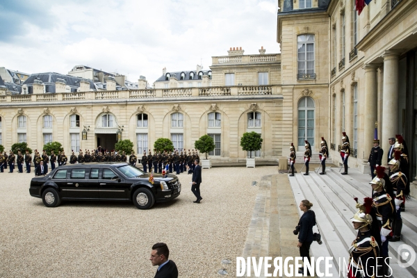 La Cadillac officielle de Donald TRUMP à l Elysée