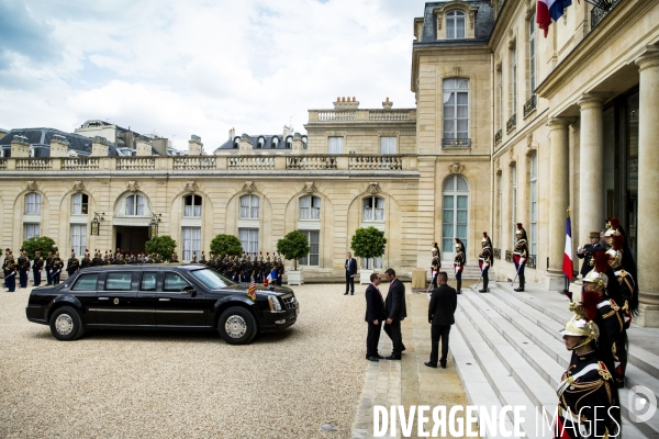 La Cadillac officielle de Donald TRUMP à l Elysée