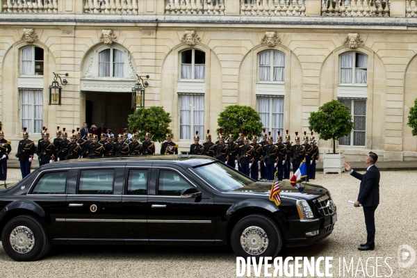 La Cadillac officielle de Donald TRUMP à l Elysée