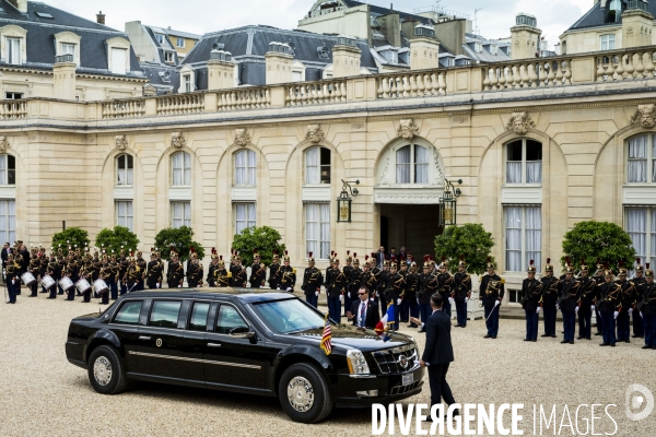 La Cadillac officielle de Donald TRUMP à l Elysée