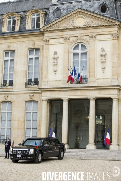 La Cadillac officielle de Donald TRUMP à l Elysée