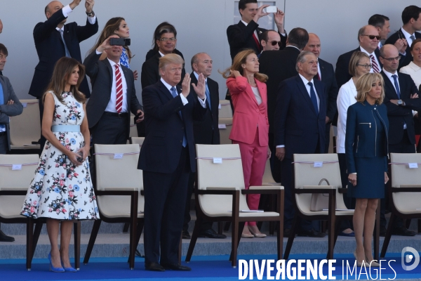 Donald Trump et Emmanuel Macron au défilé du 14 juillet