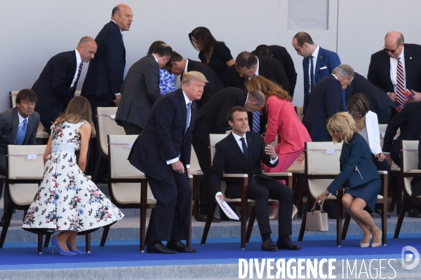 Donald Trump et Emmanuel Macron au défilé du 14 juillet