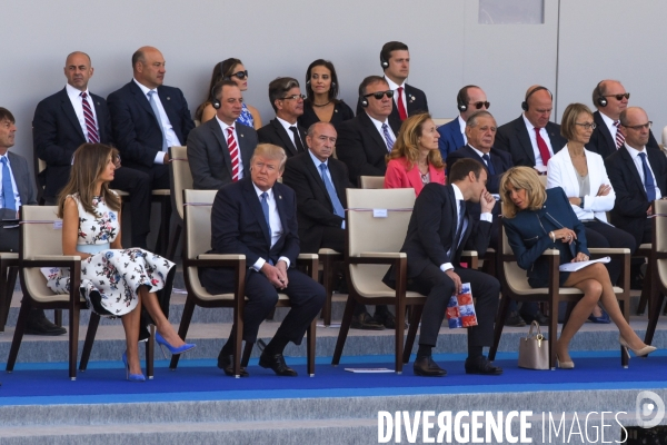 Donald Trump et Emmanuel Macron au défilé du 14 juillet