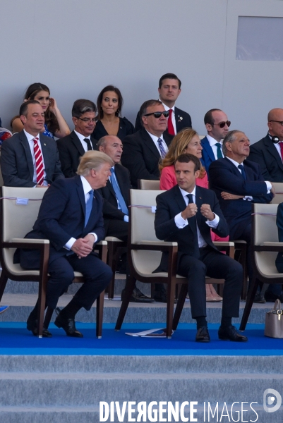 Donald Trump et Emmanuel Macron au défilé du 14 juillet