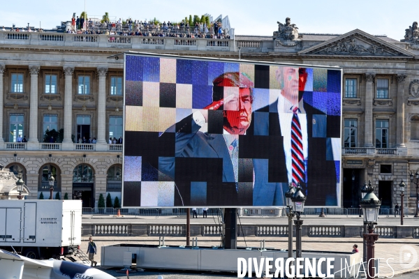 Donald Trump et Emmanuel Macron au défilé du 14 juillet