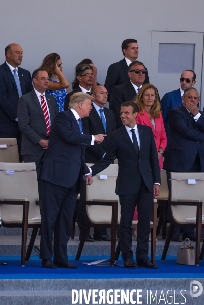 Donald Trump et Emmanuel Macron au défilé du 14 juillet